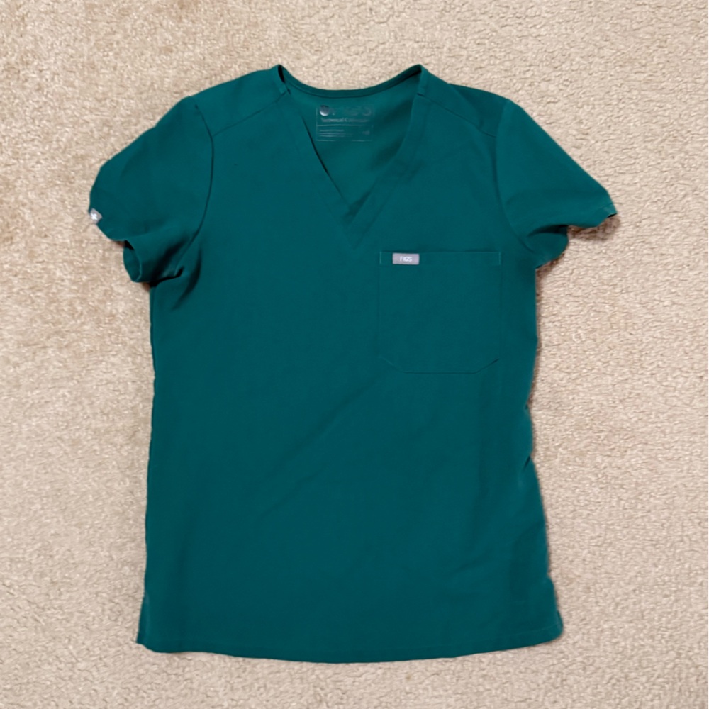 Figs women's Hunter Green Catarina - One-Pocket Scrub Top - XXS / Hunter Green